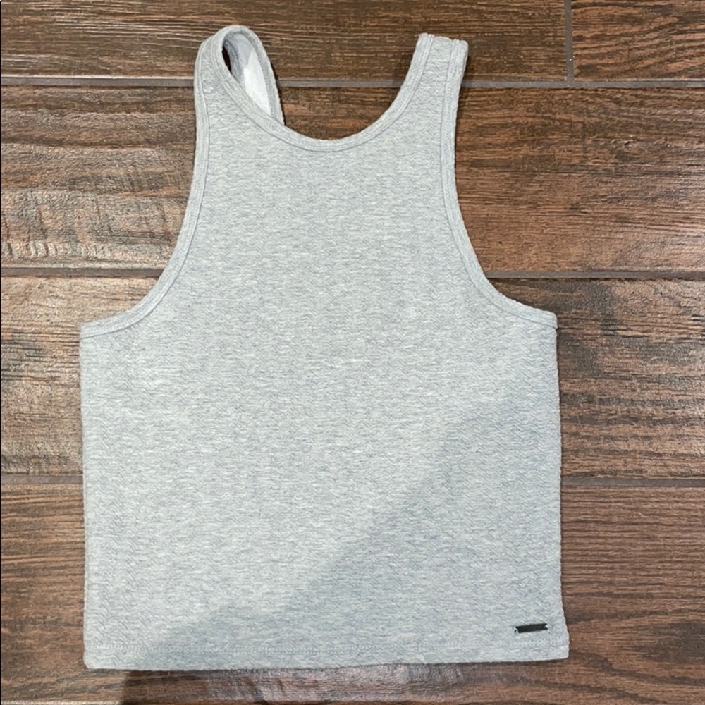 halter gray tank
